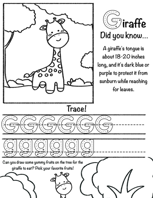 Letter "G"iraffe Worksheet