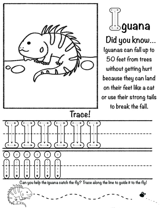 Letter "I"guana Worksheet