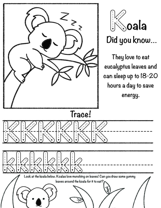 Letter "K"oala Worksheet